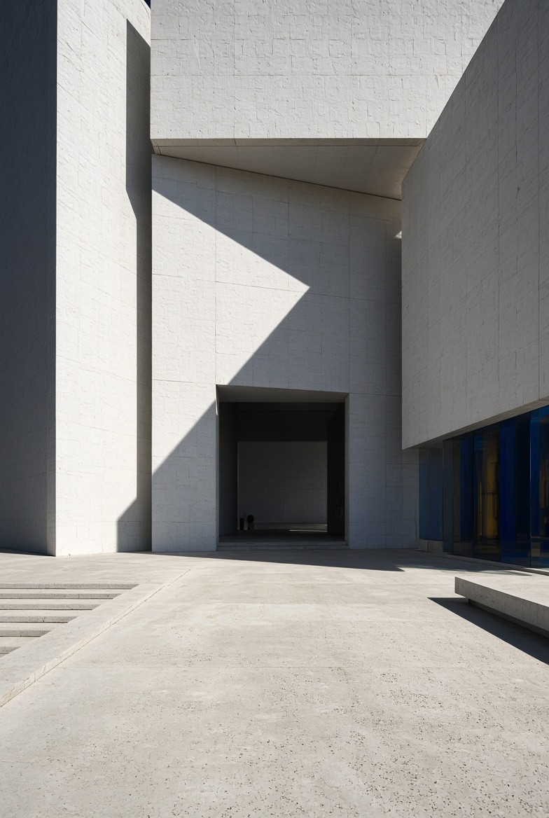 A long architectural shadow at first arrival