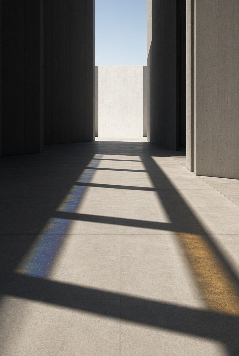 The promenade returning toward its opening wall
