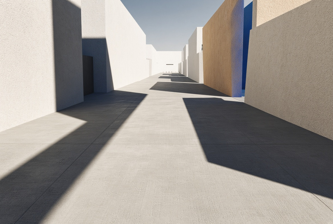 A cleared promenade after reset